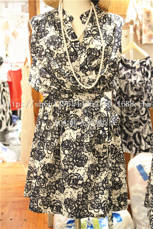 2014夏季新款*<em>AoA</em>*韩衣东大门代购<em>女装</em>印花甜