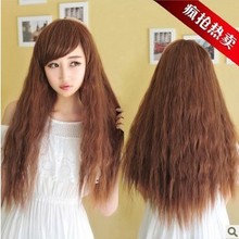 2014款假发女 <em>长发</em> 蓬松玉米烫长卷发斜刘海女