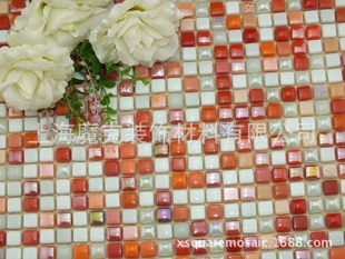 Mosaic【魔克】通体玻璃马赛克-家装背景墙-红色内墙砖-个性定制