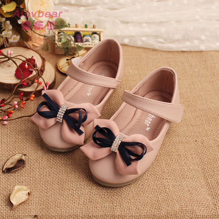 2014秋季新款童鞋批发韩版时尚包头蝴蝶结女童单鞋品牌童鞋D03-67