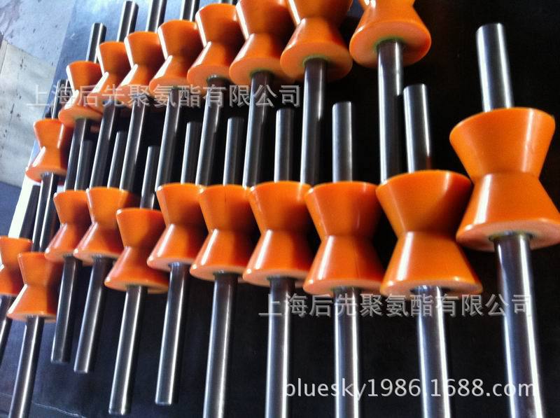 聚氨酯V型轮直径80长度90轴长340