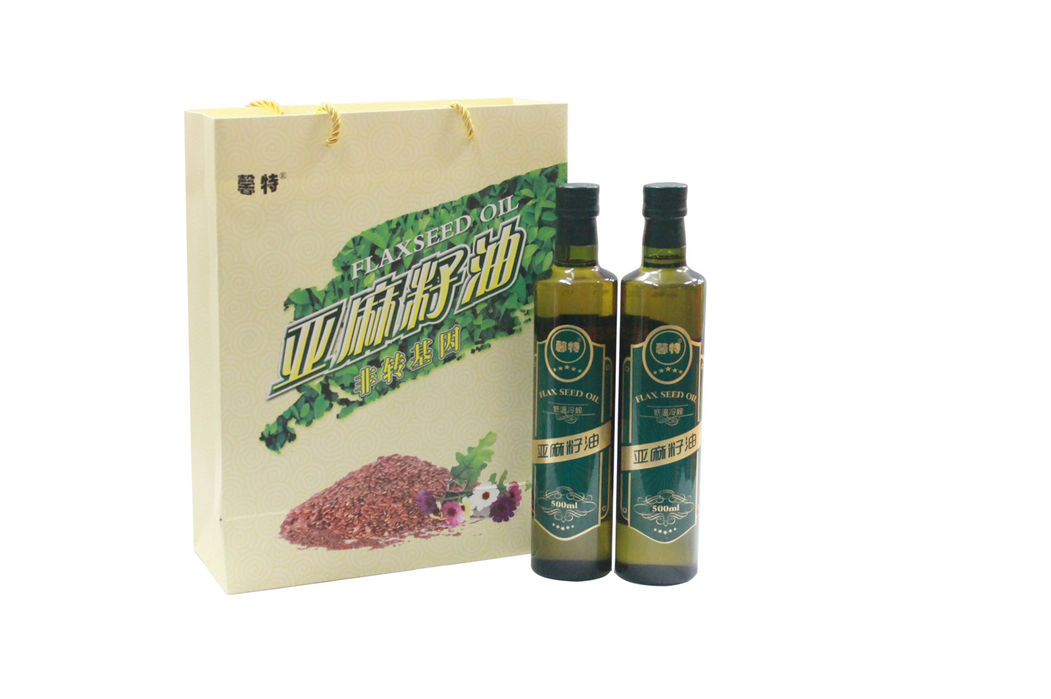 植物油-批发供应 优质 馨特亚麻籽油礼盒装500