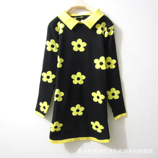 批发采购女式针织衫-太阳花图案毛衣针织衫女