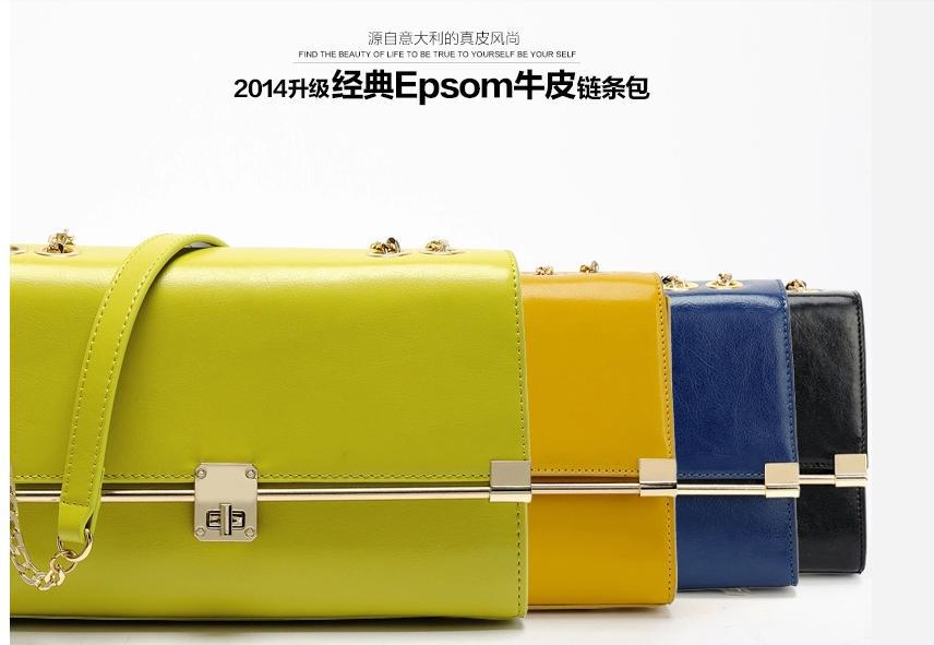 <em>水禾田</em>2014新款欧美时尚潮流真皮<em>女包</em>糖果色