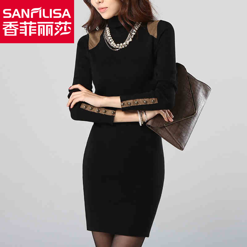 <em>毛衣</em>女中<em>长款</em> 高领<em>打底衫</em>2014<em>春装</em>新款针织连