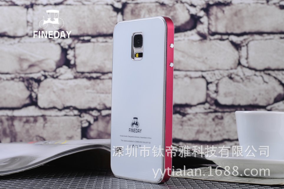 三星s5金属钢化玻璃手机壳 (8)