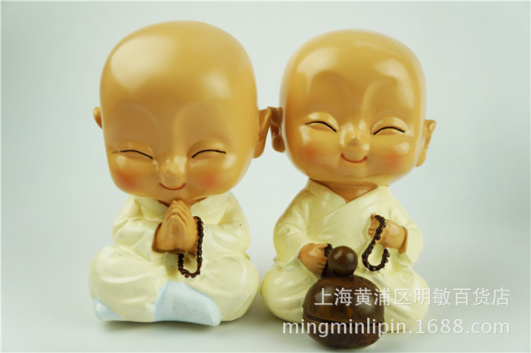 精品热销念经小和尚小号摆饰现货批发