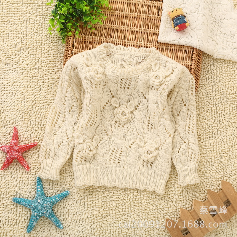 童装~韩版<em>羊绒</em>粗<em>针</em>衫~女童时尚版<em>儿童毛衣</em> 图