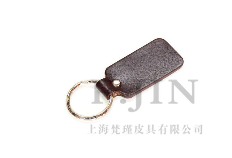 长方形仿皮钥匙圈 皮具厂订制钥匙圈 上海工厂定做钥匙扣 商务