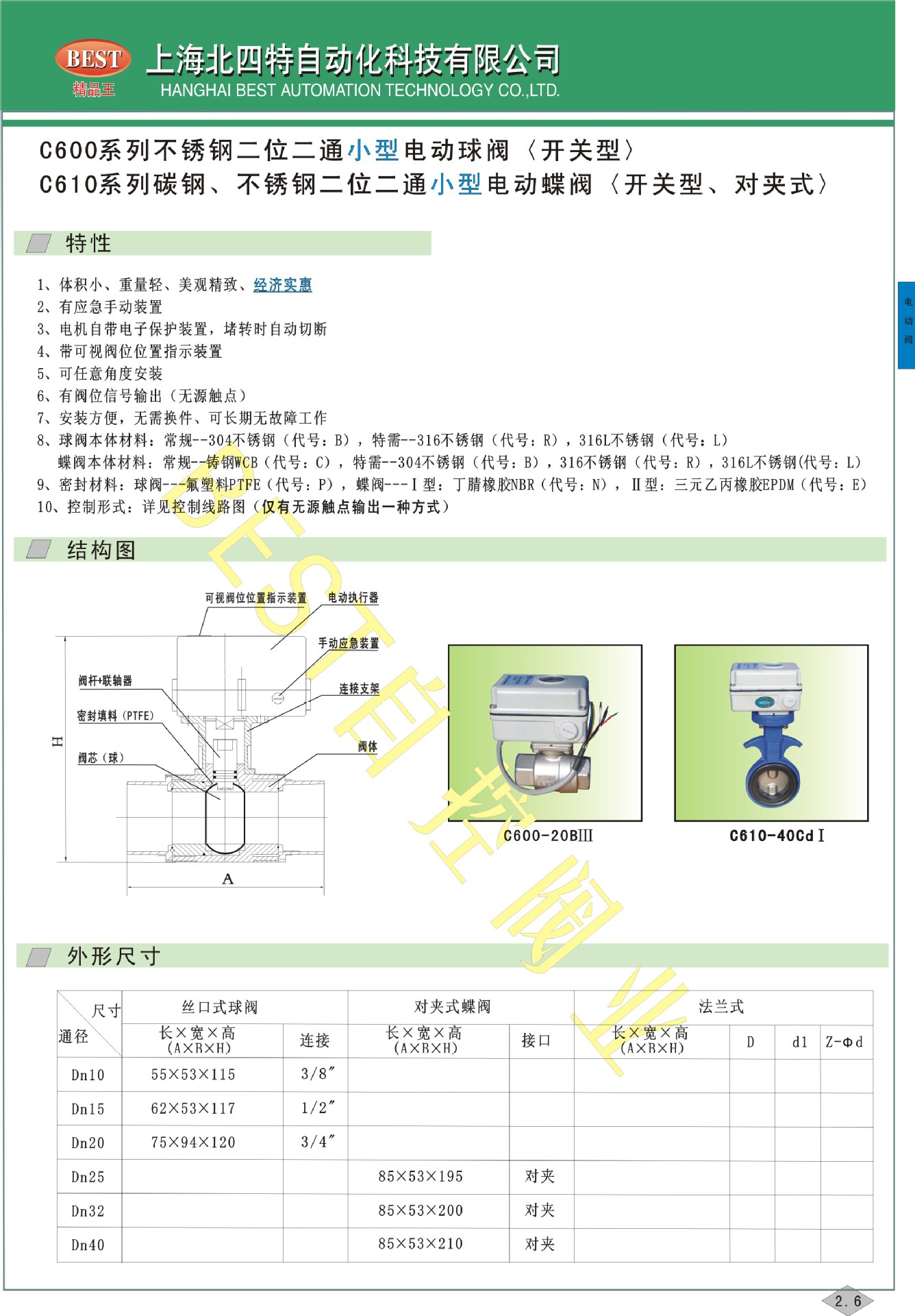 C600、C610系列不锈钢小型电动阀1