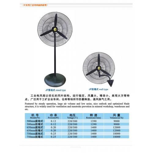 批发生产 工业挂墙风扇 jf-650轴流风扇