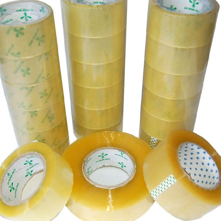 【现货透明胶 黄色封箱胶带55MM*11MM 定制