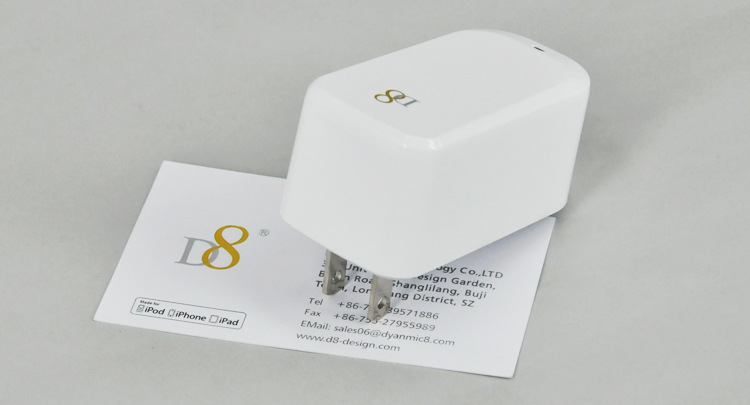 手机充电器-美国D8品牌双USB 2in1 Charger 充