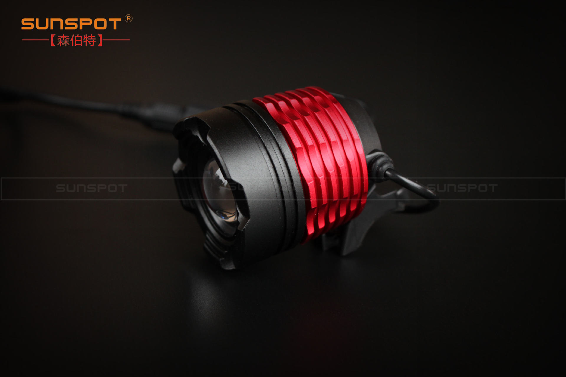 森伯特cree t6 10w可调焦自行车灯前灯头灯强光单车灯