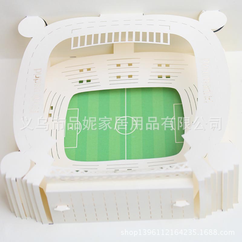 批发采购贺卡-创意3D立体足球场皇家马德里手