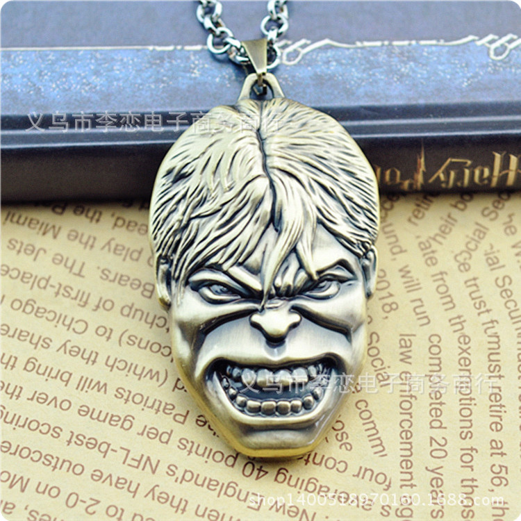 批发采购项链-高质量复仇者联盟绿巨人面具吊