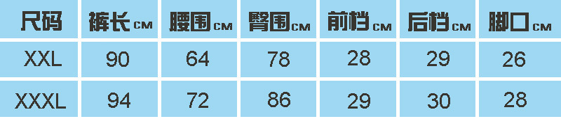 1408褲子尺碼表