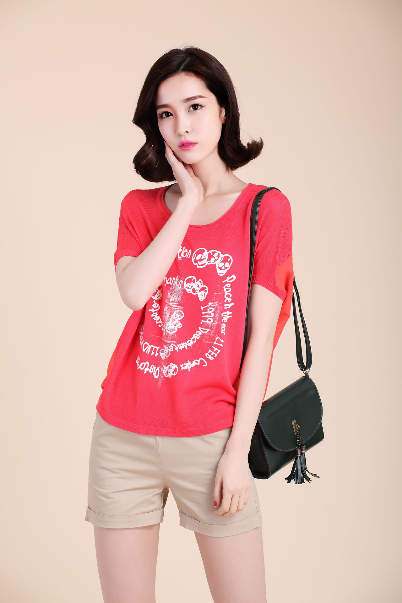 批发采购女式T恤-2014女式T恤衫 天丝面料拼接