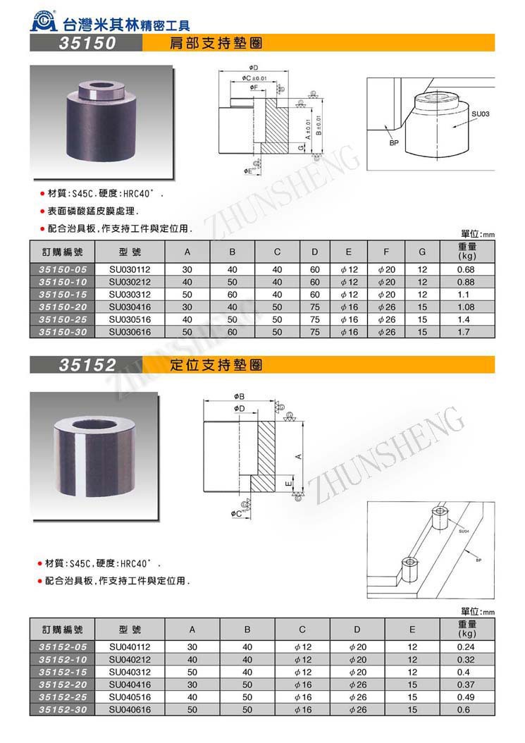 35150-35152肩部支持垫圈