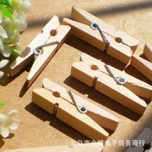 厂家直销 优质木质小夹子/ 木质diy手工装饰照片夹 3.5cm