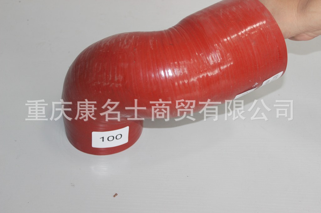 氟胶管KMRG-680++479-变径胶管W100W110X166-内径100变110X胶管钢丝,红色钢丝无凸缘无异型内径100变110XL330XL180XH200XH270-5