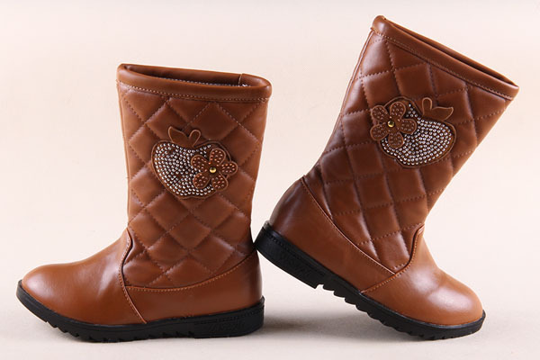 童靴真皮冬季新款加绒保暖童鞋时尚儿童雪地中童棉鞋批发代发A20