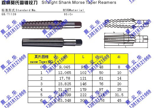 现货供应分粗铰和精铰锥柄机用1:10锥度铰刀/1比10锥度绞刀/铰刀