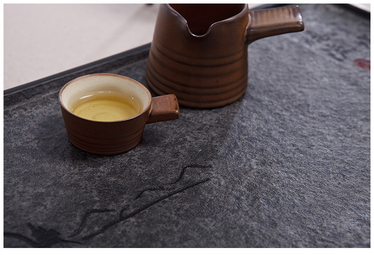 乌金石茶盘、石雕茶盘