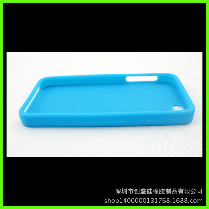 手机保护套-限量版硅胶平面苹果手机套 蓝色胶