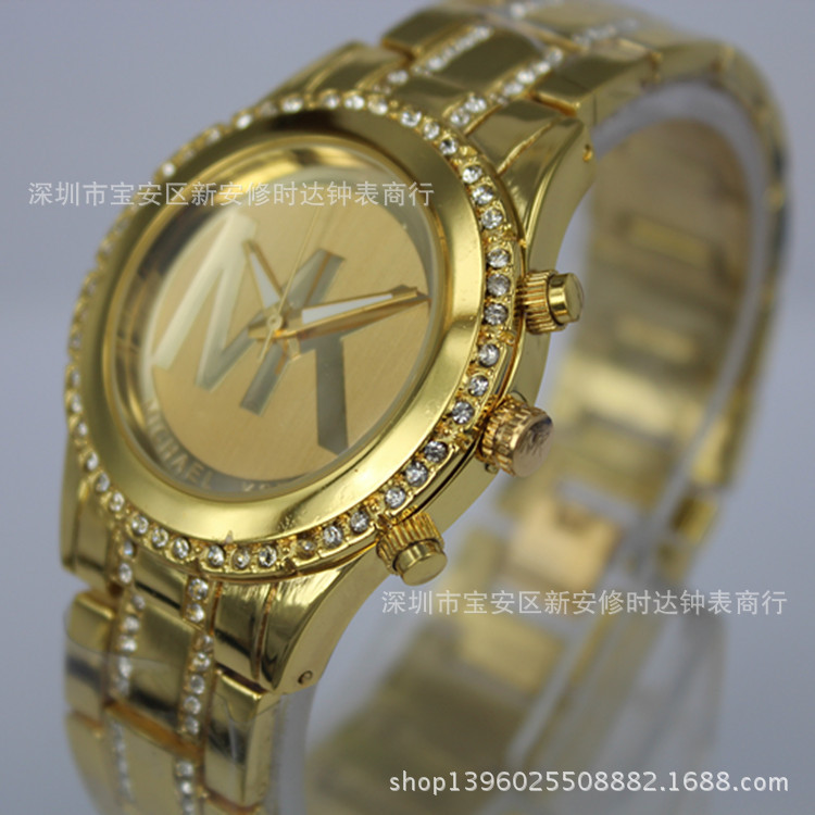 2014最新款<em>带钻</em>MK<em>手表</em> 男式 <em>女式手表</em> 速买通