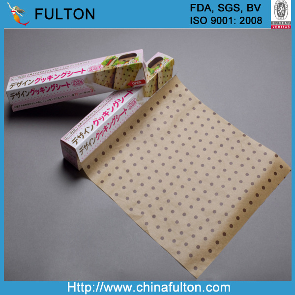 printed brown baking paper