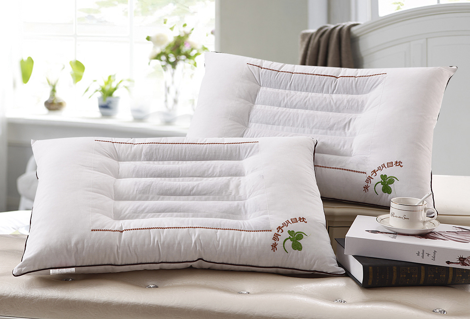 100%纯棉优质面料 决明子保健枕 图片