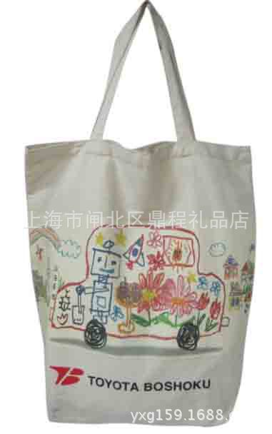 【鼎程】12安帆布丰田汽车,热销,鲜艳彩图环保袋,价廉物美