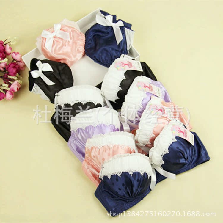 2014新款<em>文胸</em>套装真丝圆点<em>日系</em>少女<em>文胸</em> 学生