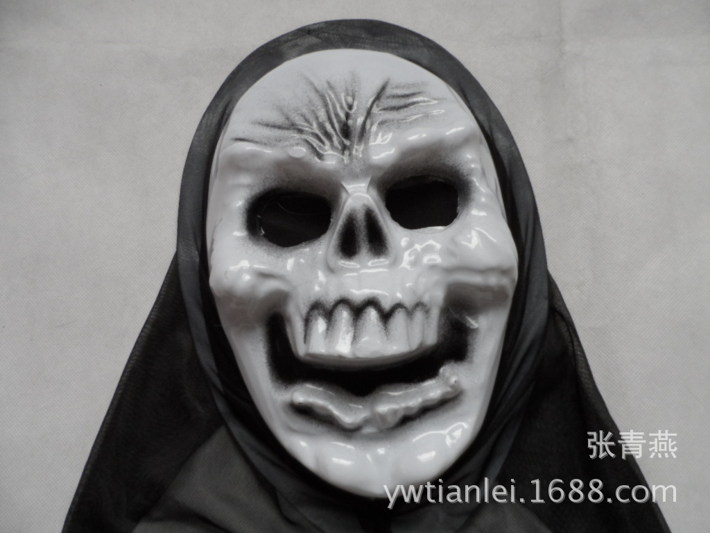 【供应经典单片鬼脸面具魔鬼面具骷髅面具万圣