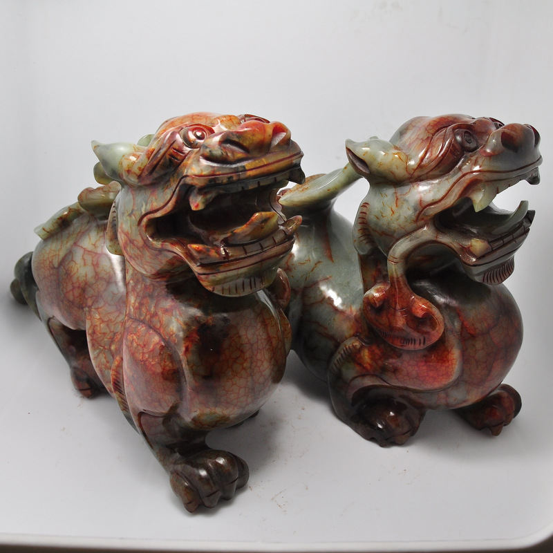 28厘米纯天然岫玉貔貅摆件镇宅辟邪招财神兽开业礼品广告礼品bbyd