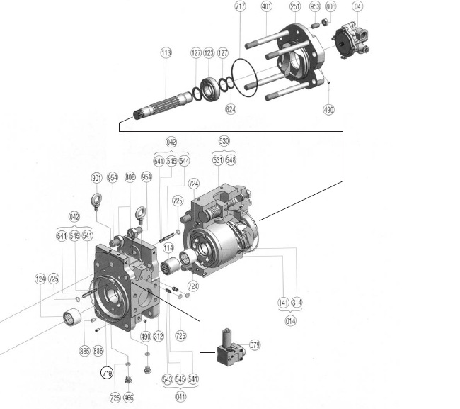 kpm kawasaki k3v112dt变量斜盘柱塞液压泵