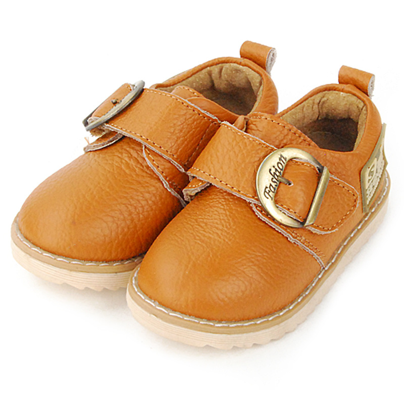 2014秋季新款 真皮金属时尚男童鞋批发