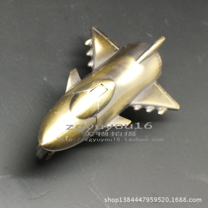 【歼八模型 防风直冲创意充气砂轮打火机 批发