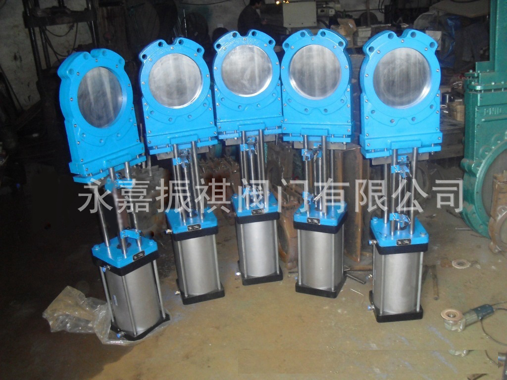 【Z673X对夹式铸铁气动浆液阀 气动铸铁刀闸