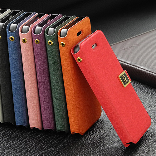 苹果iphone4,iPhone5,5S,D字扣皮套,支架插卡左右翻磁扣手机套