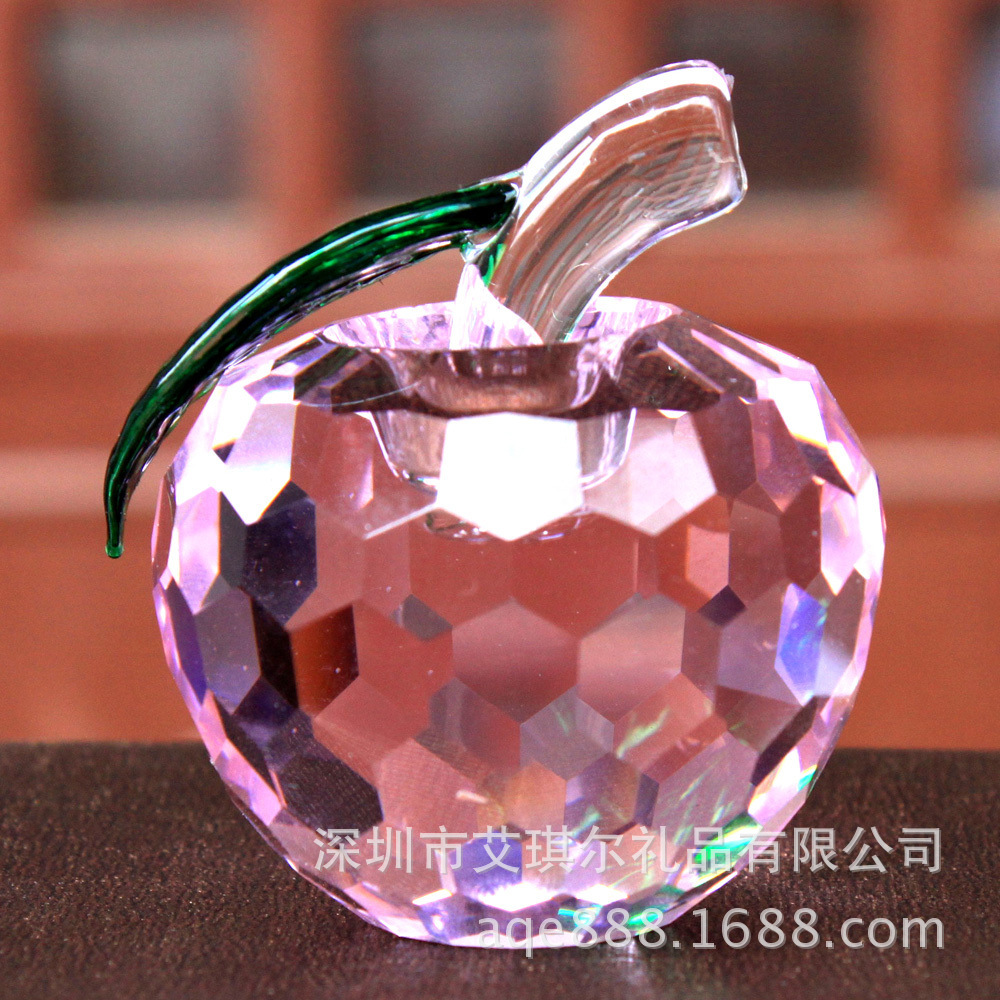 精美水晶艺术品 深圳水晶礼品 深圳k9水晶苹果 深圳水晶摆件
