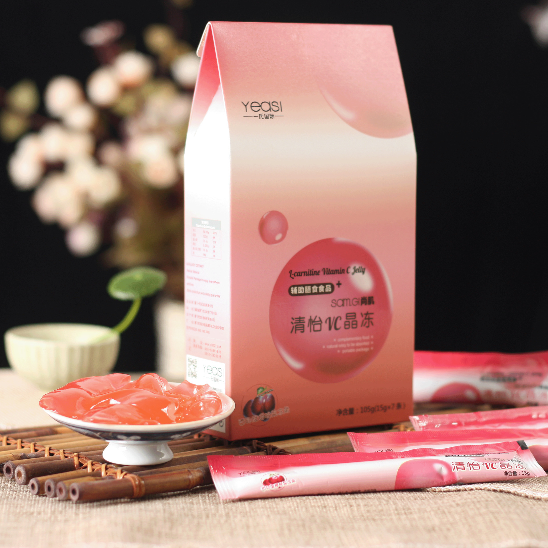 果冻类-水果清怡果冻 富含魔芋办公室零食 7条