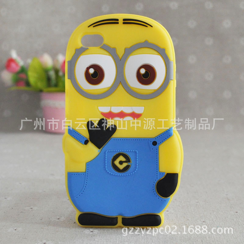手机保护套-捂嘴奶爸手机套 国产小黄人手机壳
