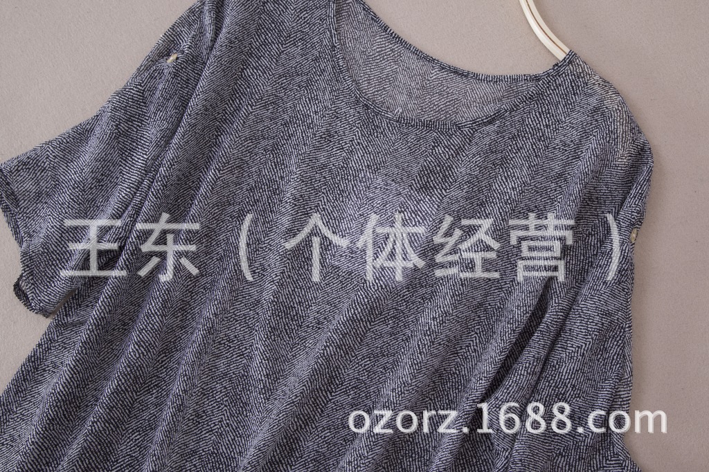 原单气质出众减龄下摆打结系带轻薄t恤雪纺衫尾货