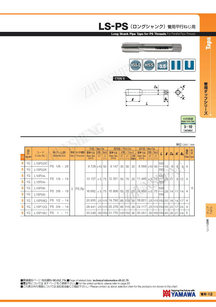 ls-ps 加长管用丝攻