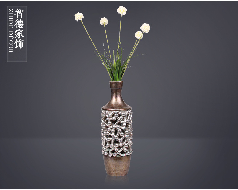 【艺术花插花瓶家居饰品树脂工艺品摆件软装工厂实体店批发】价格,厂家,图片,塑料、树脂工艺品,深圳市智德家居饰品有限公司-马可波罗网