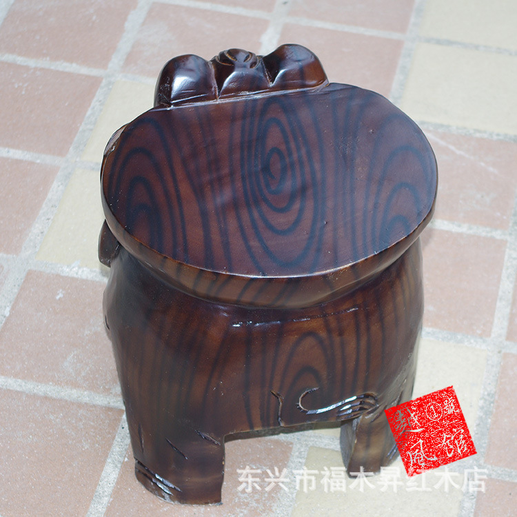 越南楠木大象凳子-3