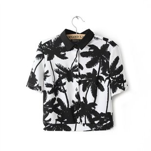 批发采购女式<em>衬衫</em>-2014春夏新款女装 欧美款棕