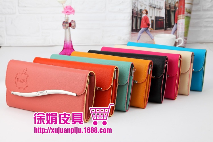 彩邊S型不加寬 女式長款手拿包單肩斜跨錢包15